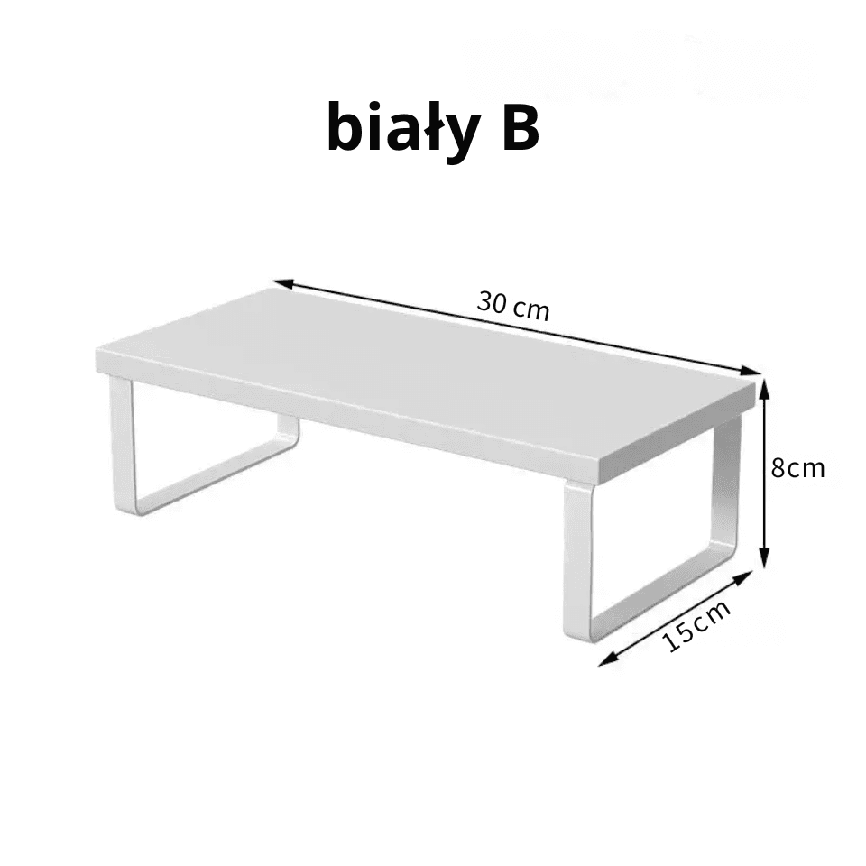 X Półka pod monitor i laptop – podwyższa ekran i tworzy dodatkową przestrzeń na biurku. Proste rozwiązanie dla wygodniejszej pracy i lepszej organizacji stanowiska.