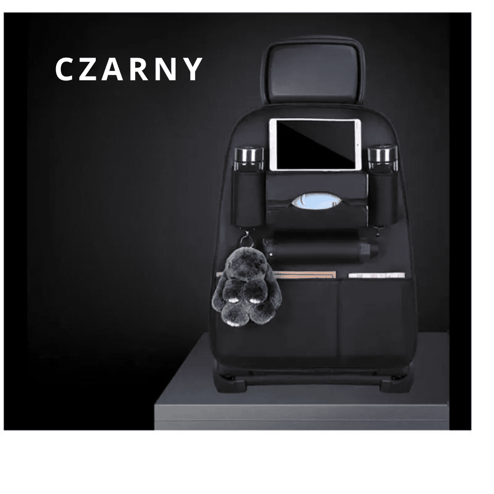 X Organizer na oparcie fotela – kieszenie na akcesoria i drobiazgi do auta. Pomaga utrzymać porządek na tylnym siedzeniu samochodu.