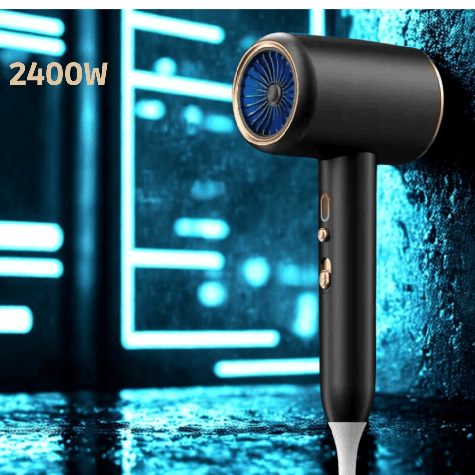 Profesjonalna suszarka do włosów 2400W i 2000W z jonizacją, gorącym i zimnym nadmuchem oraz szczotką powietrzną