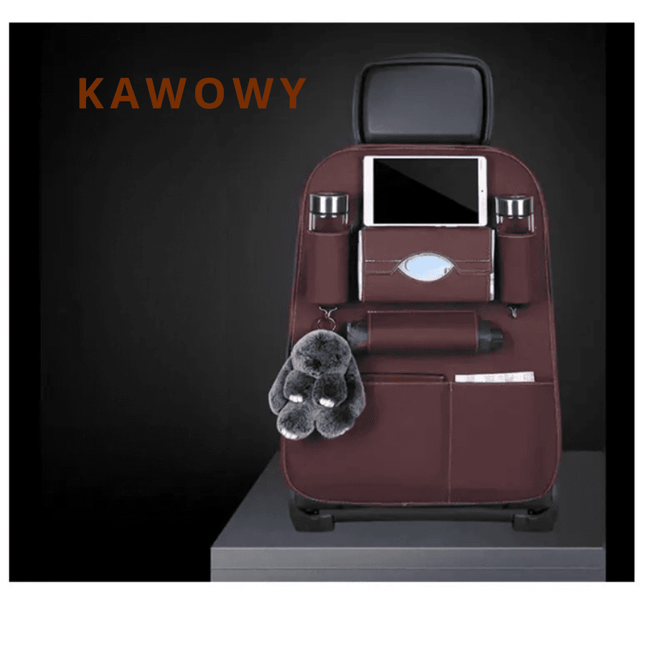 X Organizer na oparcie fotela – kieszenie na akcesoria i drobiazgi do auta. Pomaga utrzymać porządek na tylnym siedzeniu samochodu.