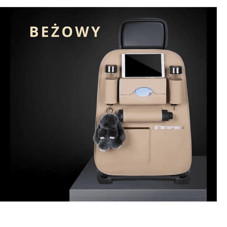 X Organizer na oparcie fotela – kieszenie na akcesoria i drobiazgi do auta. Pomaga utrzymać porządek na tylnym siedzeniu samochodu.