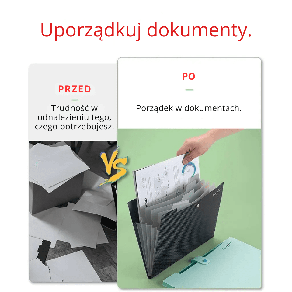 *Teczka harmonijkowa A4 – rozszerzana, lekka i wytrzymała. Prosty sposób na uporządkowanie dokumentów w domu i w biurze.