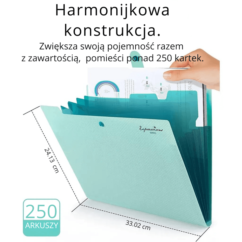 *Teczka harmonijkowa A4 – rozszerzana, lekka i wytrzymała. Prosty sposób na uporządkowanie dokumentów w domu i w biurze.