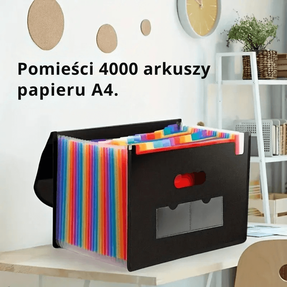 *Teczka harmonijkowa A4 13/25 przegród – organizer dokumentów do domu i biura